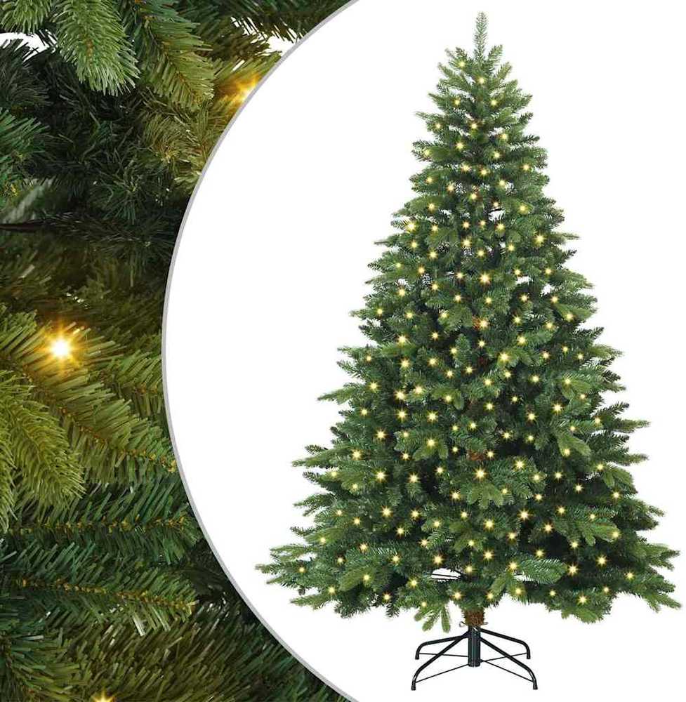 Dirbtinė Kalėdų eglutė su 300 LED Žalia 240 cm PE ir PVC