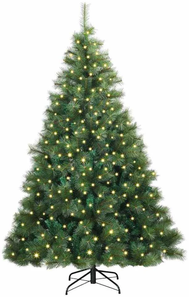 Dirbtinė Kalėdų eglutė su 300 LED Žalia 210 cm PE ir PVC