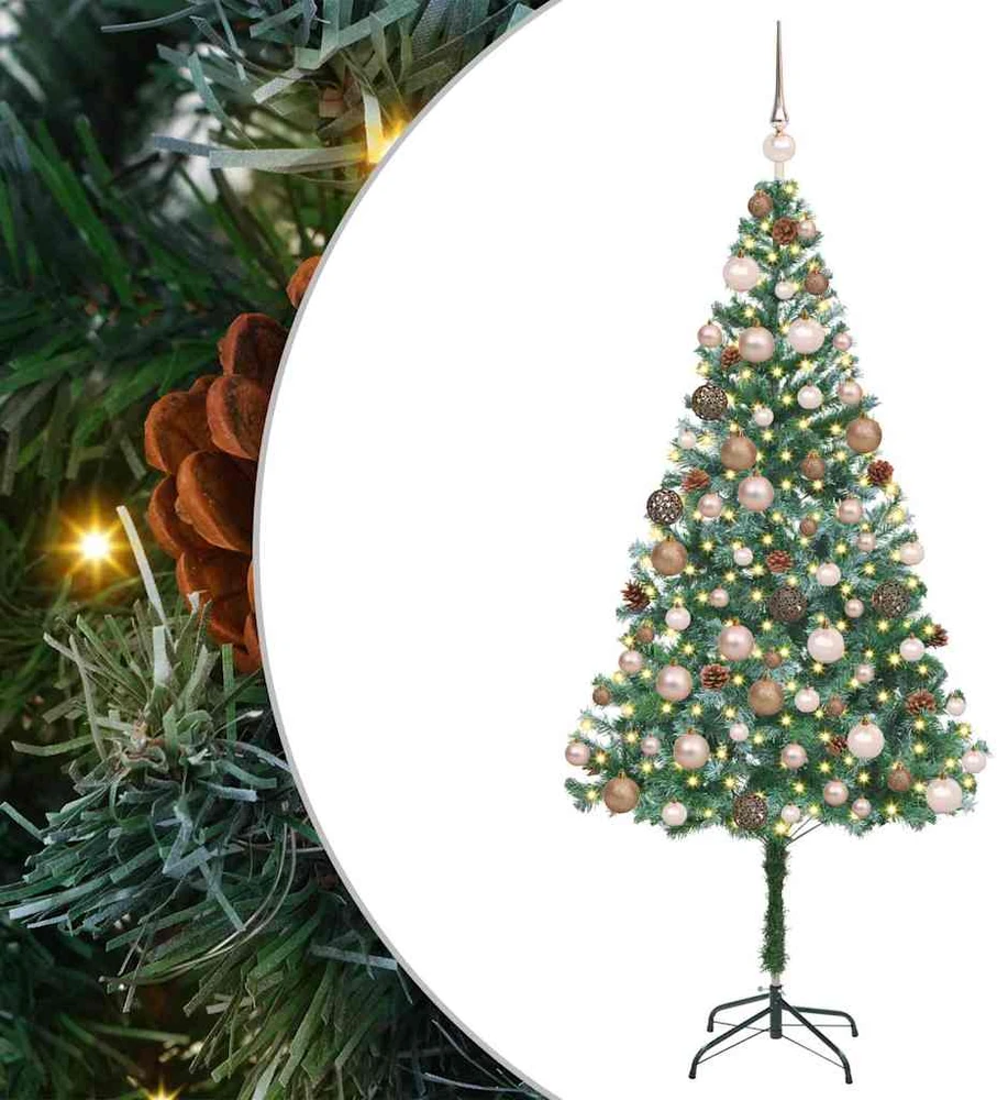 Dirbtinė Kalėdų eglutė su 300 LED Žalia 180 cm PVC ir plienas