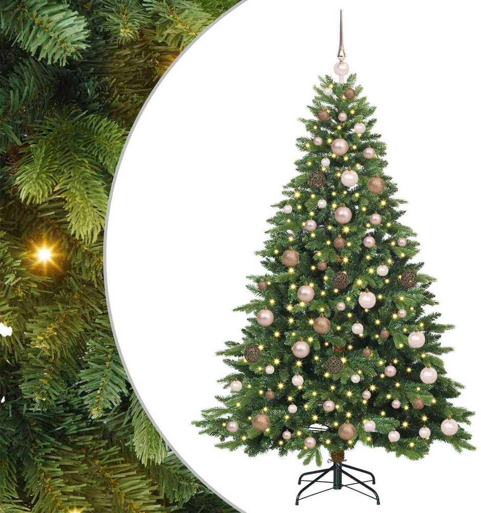 Dirbtinė Kalėdų eglutė su 300 LED Žalia 180 cm PE ir PVC