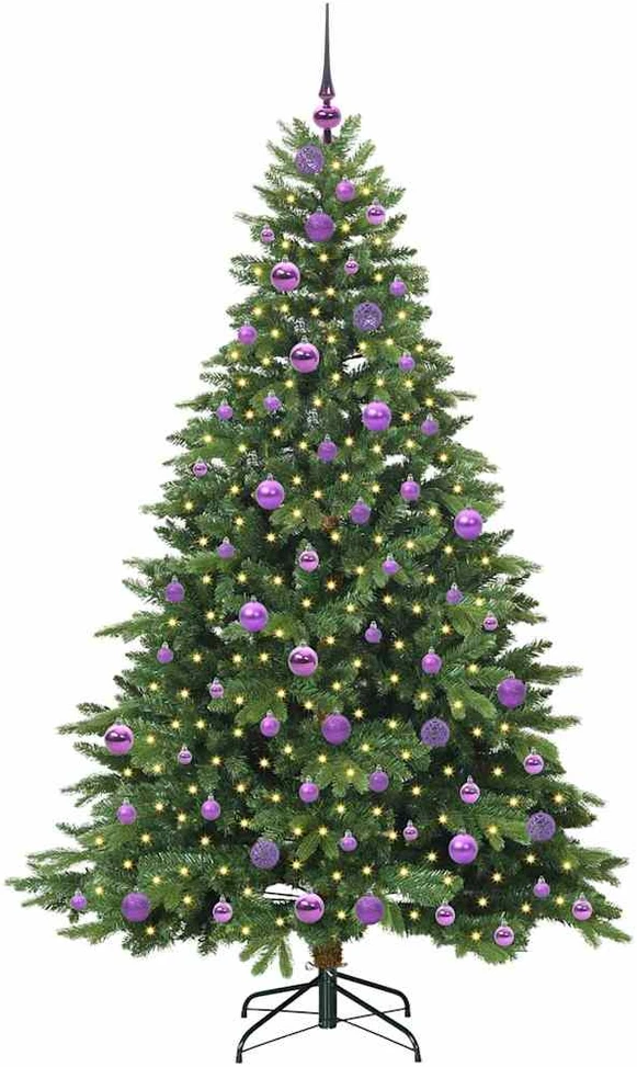 Dirbtinė Kalėdų eglutė su 300 LED Žalia 180 cm PE ir PVC