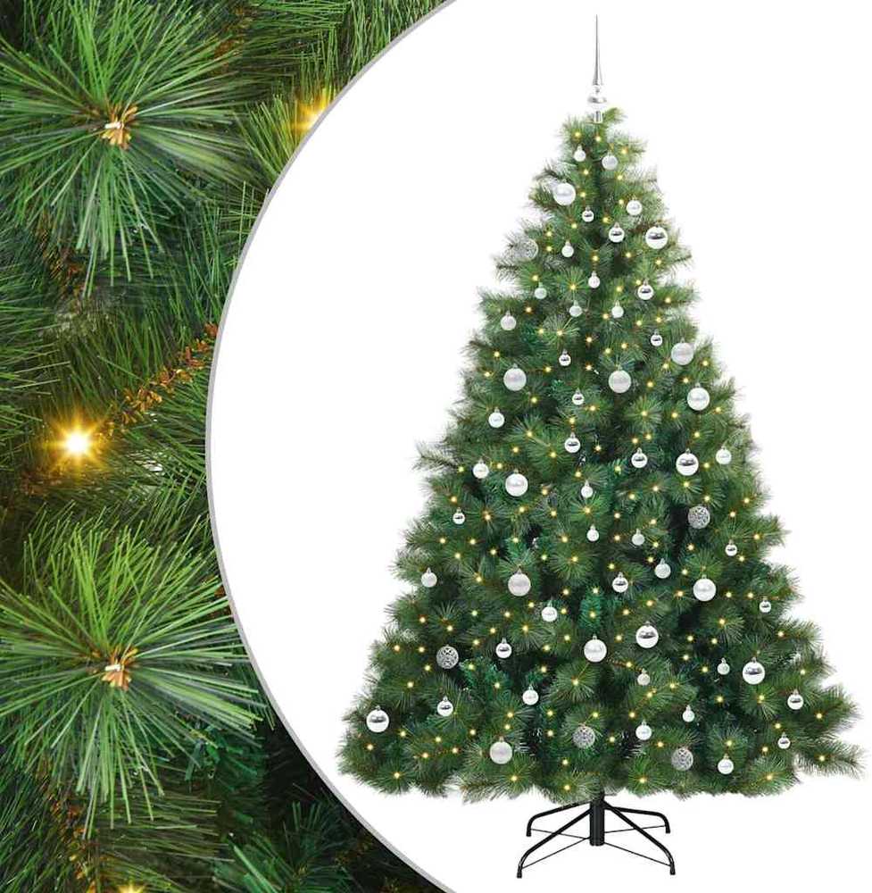 Dirbtinė Kalėdų eglutė su 300 LED Žalia 210 cm PE ir PVC