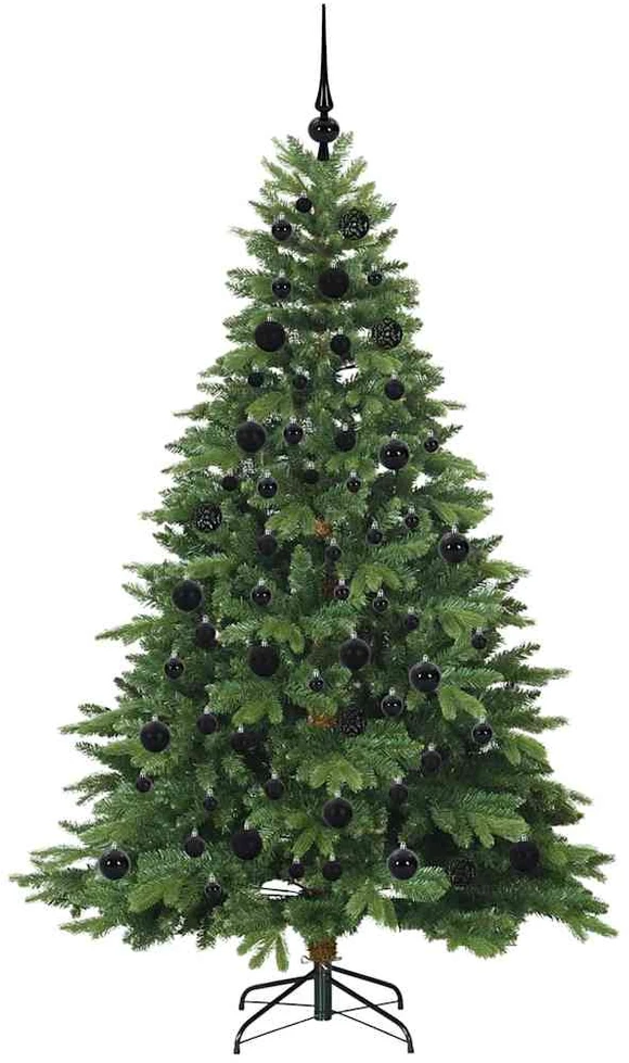 Dirbtinė Kalėdų eglutė su 300 LED Žalia 180 cm PE ir PVC