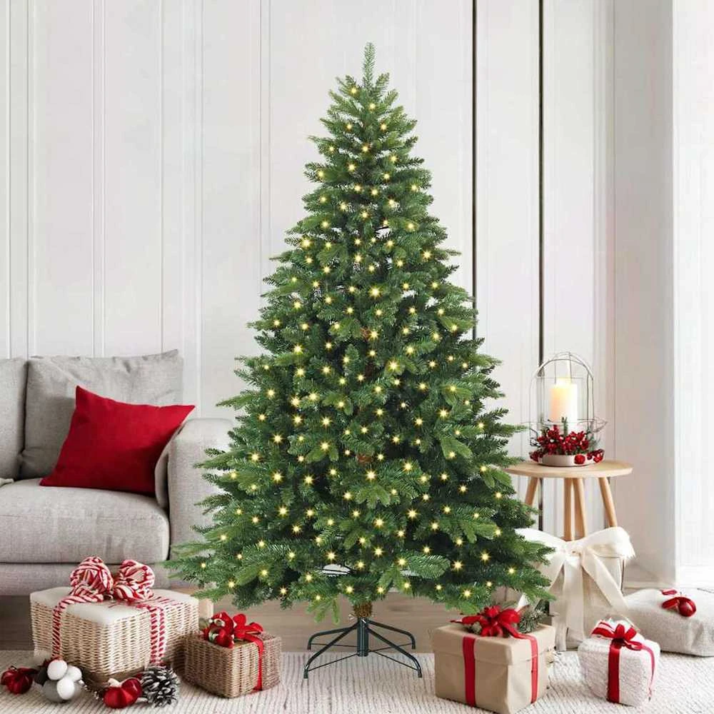 Dirbtinė Kalėdų eglutė su 300 LED Žalia 180 cm PE ir PVC