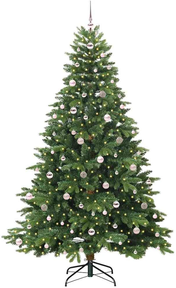 Dirbtinė Kalėdų eglutė su 300 LED Žalia 240 cm PE ir PVC