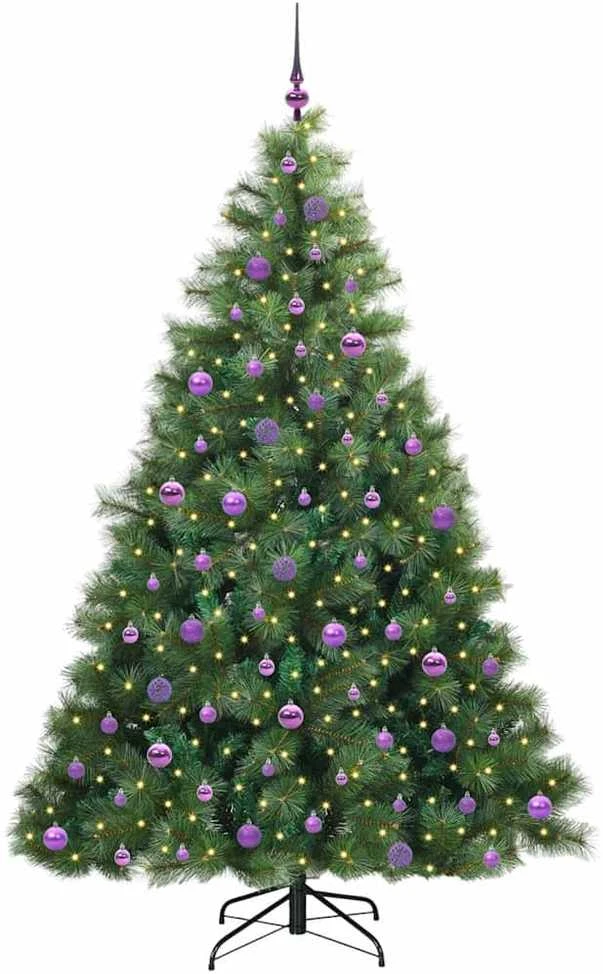 Dirbtinė Kalėdų eglutė su 300 LED Žalia 210 cm PE ir PVC