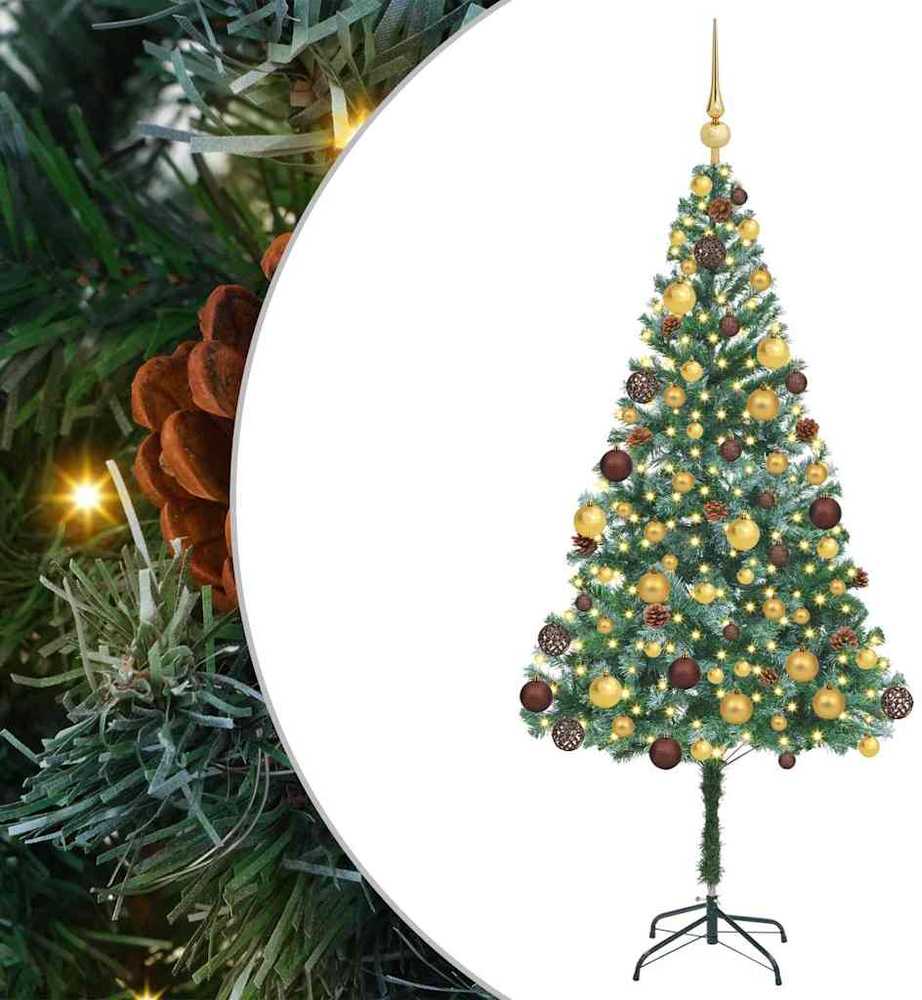 Dirbtinė Kalėdų eglutė su 300 LED Žalia 180 cm PVC ir plienas
