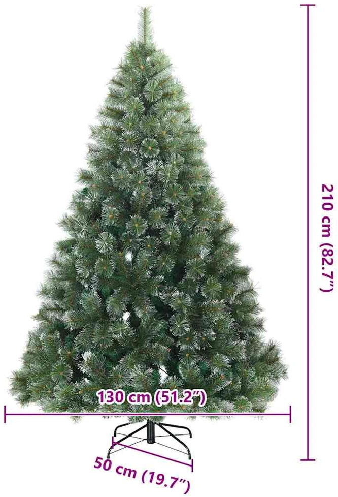 Dirbtinė Kalėdų eglutė su 300 LED Žalia 210 cm PE ir PVC