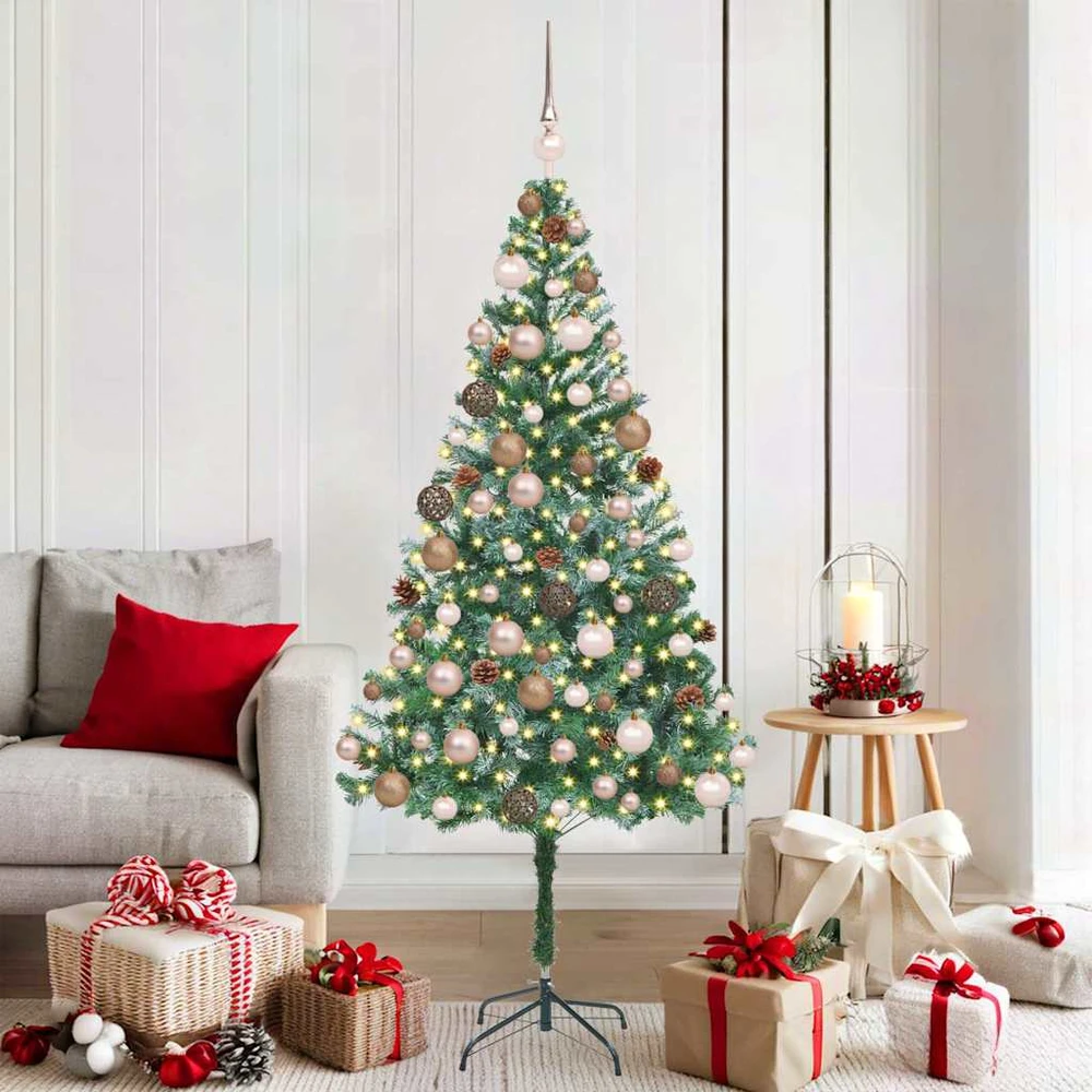 Dirbtinė Kalėdų eglutė su 300 LED Žalia 180 cm PVC ir plienas