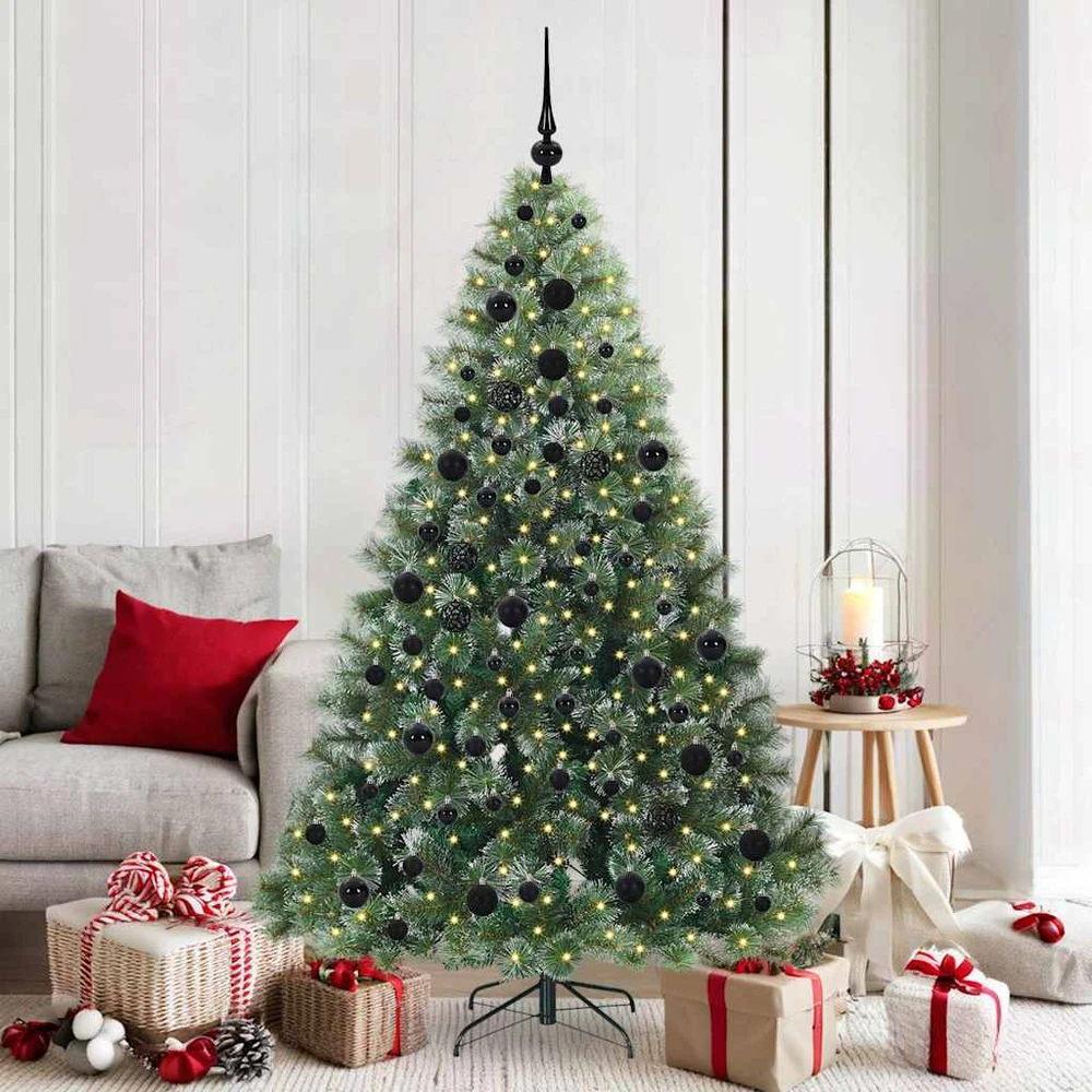 Dirbtinė Kalėdų eglutė su 300 LED Žalia 180 cm PE ir PVC