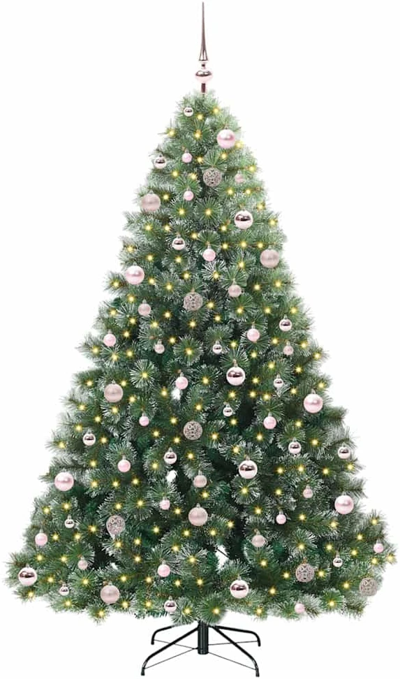Dirbtinė Kalėdų eglutė su 300 LED Žalia 210 cm PE ir PVC