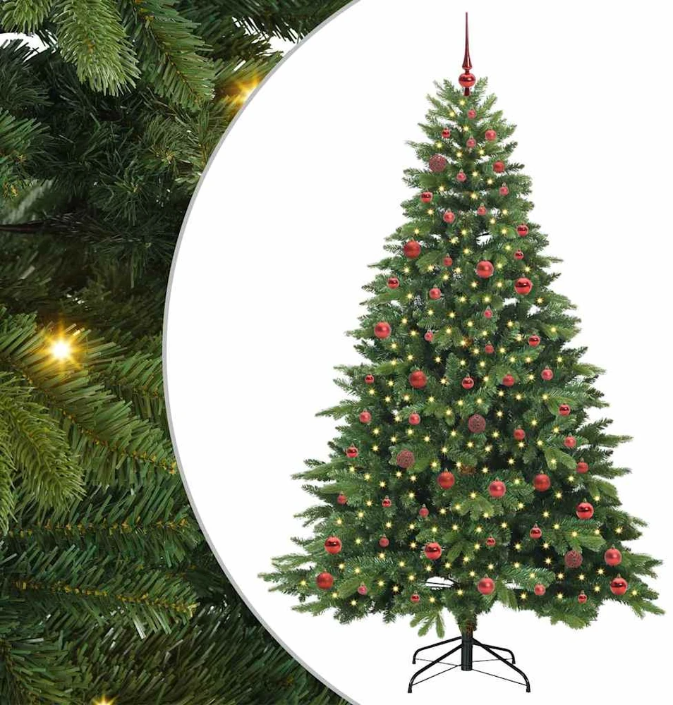 Dirbtinė Kalėdų eglutė su 300 LED Žalia 210 cm PE ir PVC