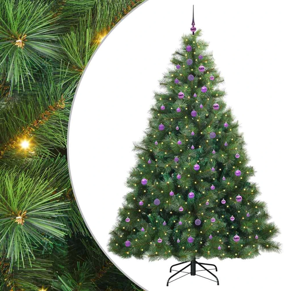 Dirbtinė Kalėdų eglutė su 300 LED Žalia 240 cm PE ir PVC