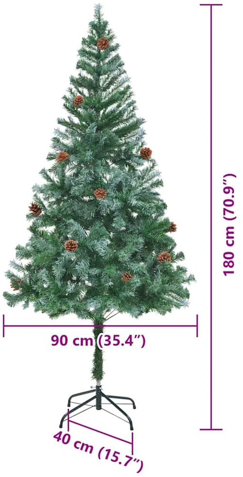 Dirbtinė Kalėdų eglutė su 300 LED Žalia 180 cm PVC ir plienas