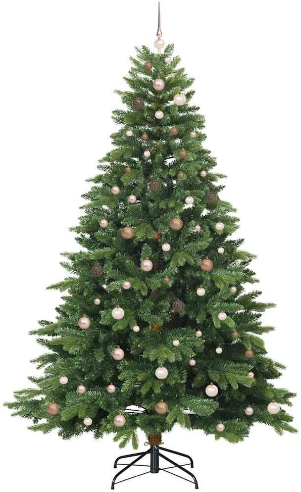 Dirbtinė Sulankstoma Kalėdų Eglutė 240 cm 300 LED Šilta balta