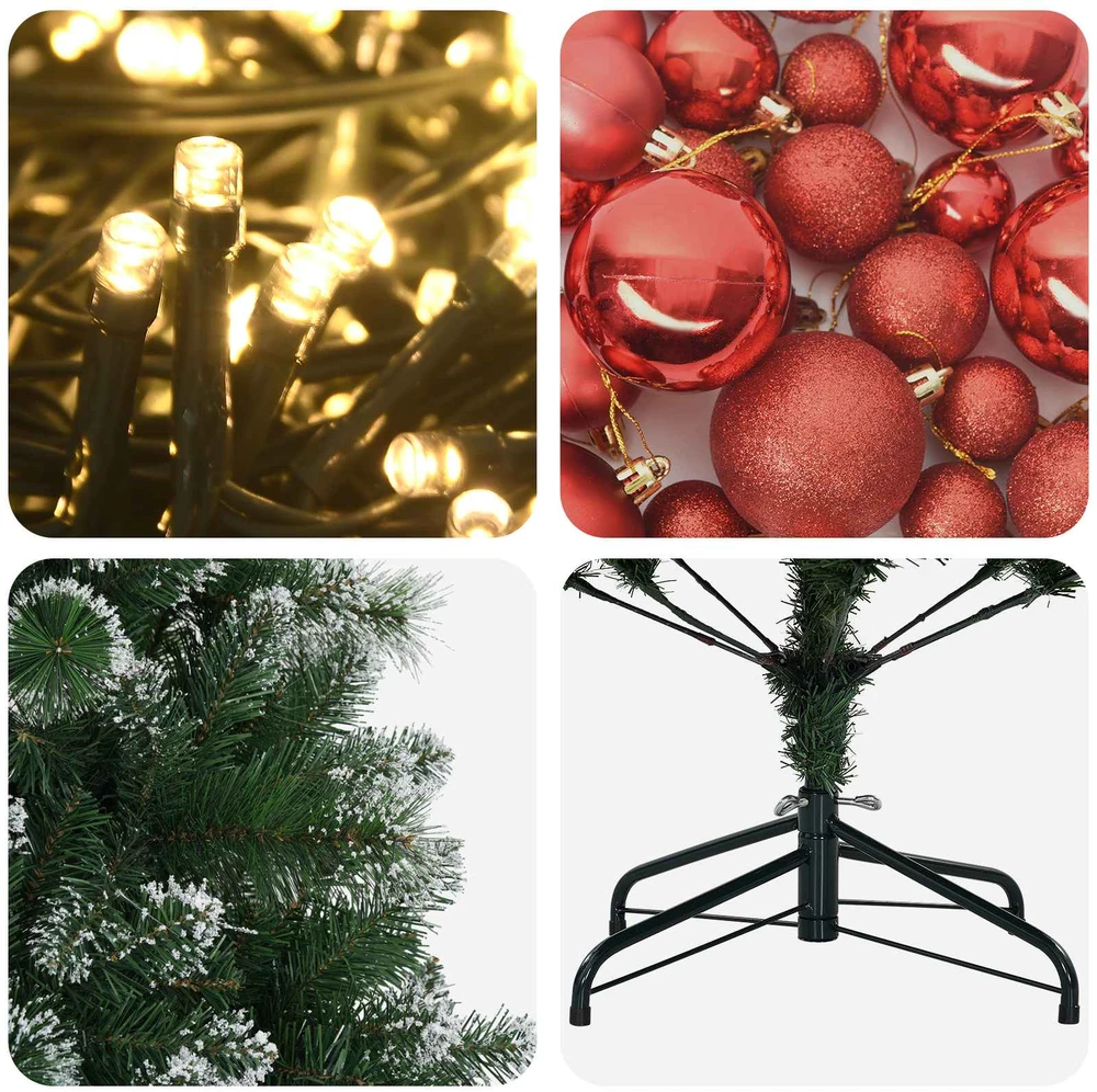 Dirbtinė Kalėdų eglutė su burbulais 120 cm 150 LED Šilta balta