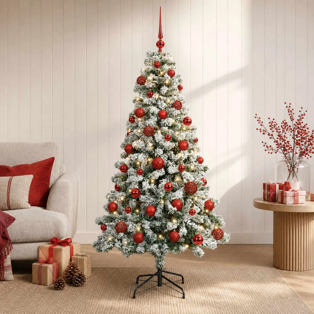 Dirbtinė Kalėdų eglutė su burbulais 120 cm 150 LED Šilta balta