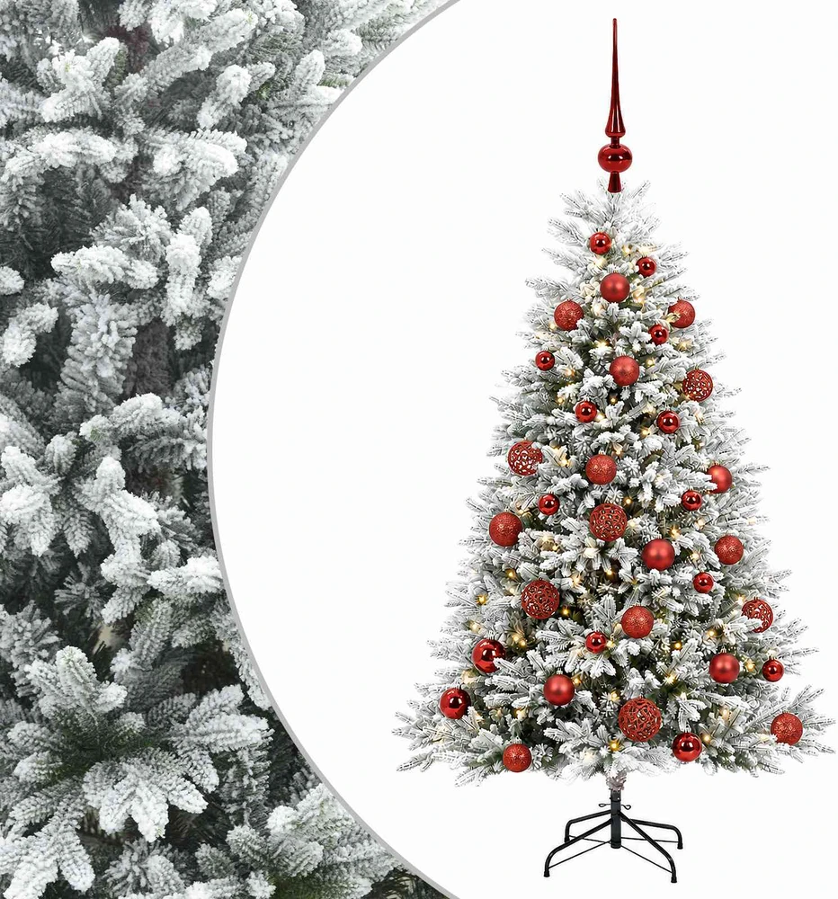Dirbtinė Kalėdų eglutė su burbulais 120 cm 150 LED Šilta balta