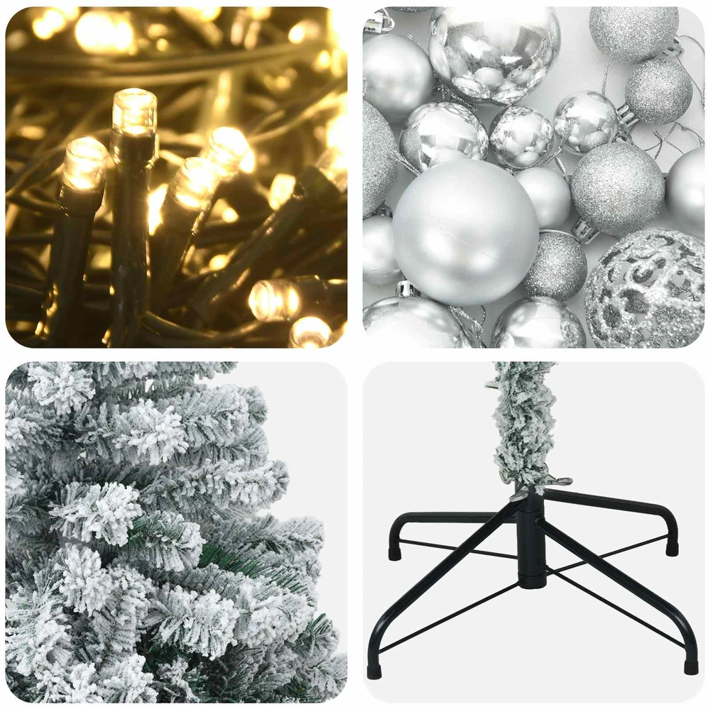 Dirbtinė Kalėdų eglutė su burbulais 120 cm 150 LED Šilta balta