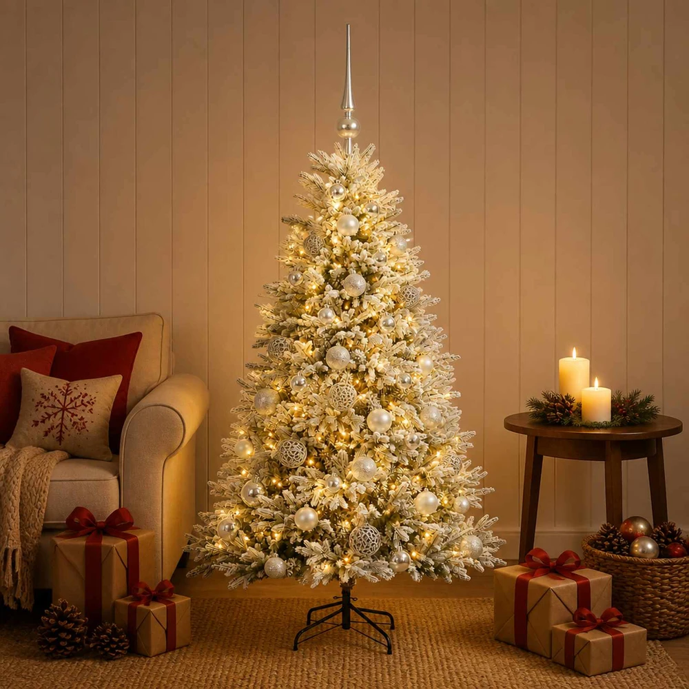 Dirbtinė Kalėdų eglutė su burbulais 120 cm 150 LED Šilta balta