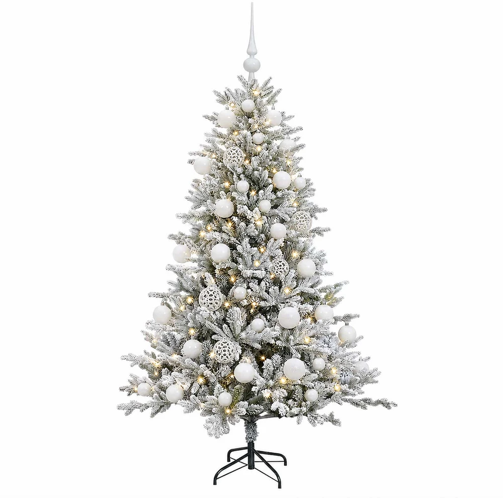 Dirbtinė Kalėdų eglutė su burbulais 120 cm 150 LED Šilta balta