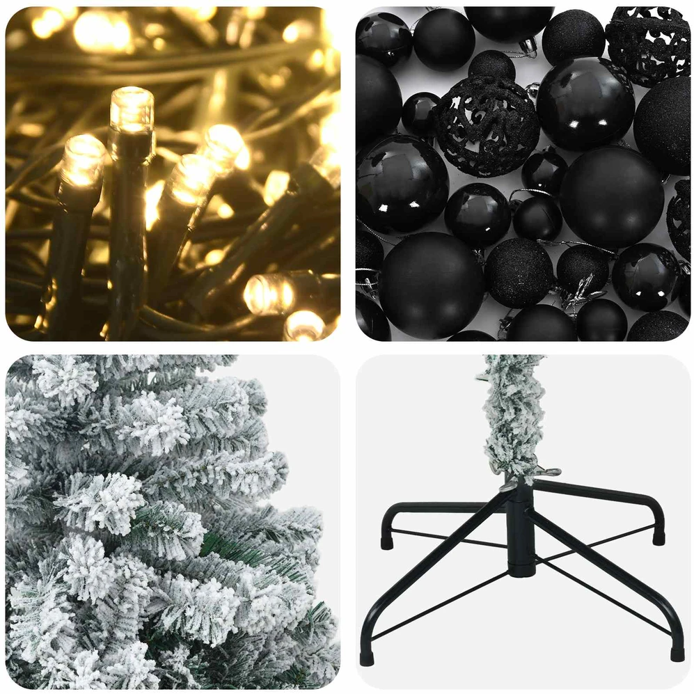 Dirbtinė Kalėdų eglutė su burbulais 120 cm 150 LED Šilta balta