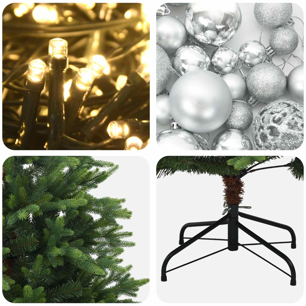Dirbtinė Kalėdų eglutė su burbulais 120 cm 150 LED Šilta balta