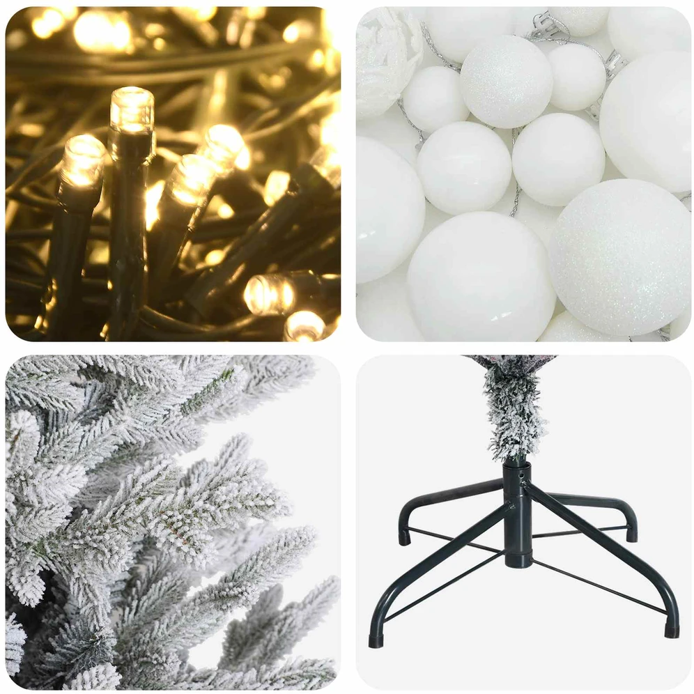 Dirbtinė Kalėdų eglutė su burbulais 120 cm 150 LED Šilta balta