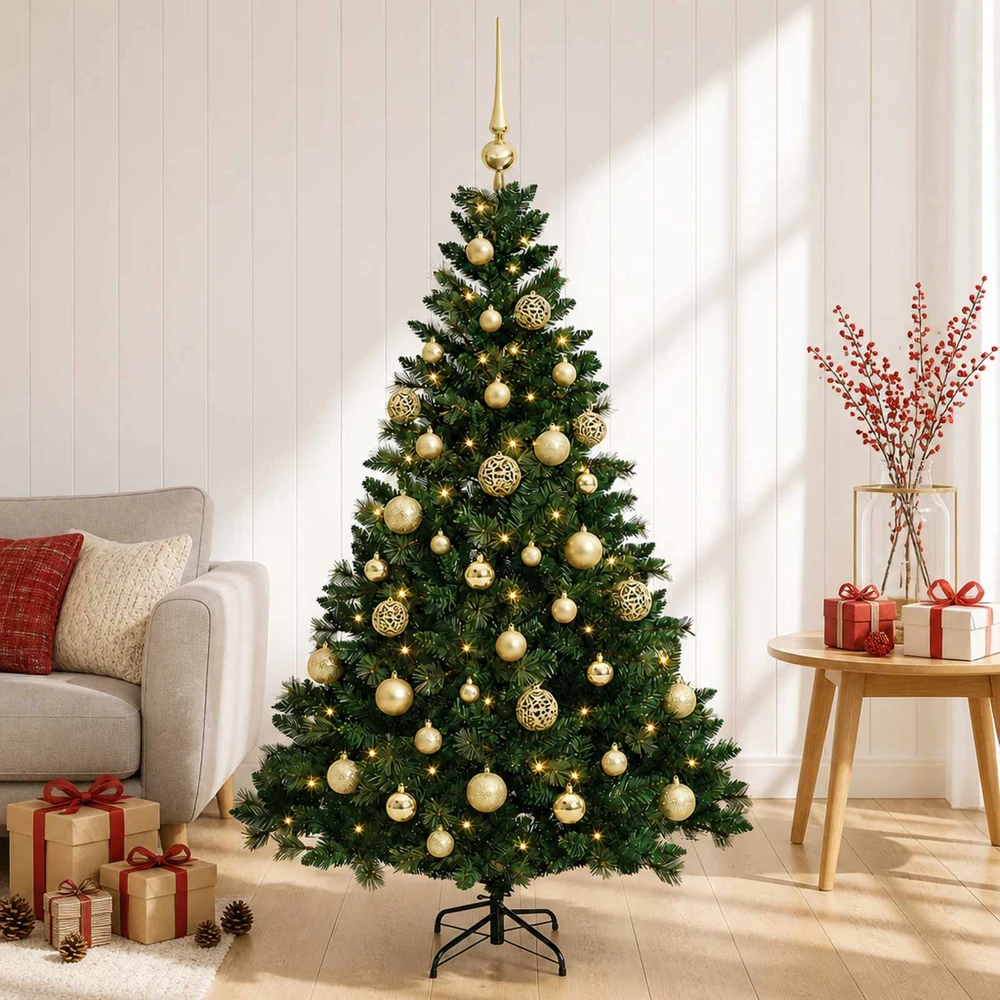 Dirbtinė Kalėdų eglutė su burbulais 120 cm 150 LED Šilta balta