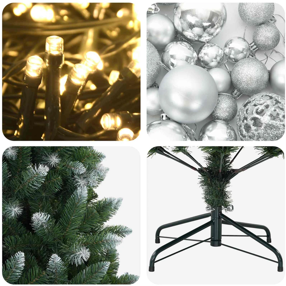 Dirbtinė Kalėdų eglutė su burbulais 120 cm 150 LED Šilta balta