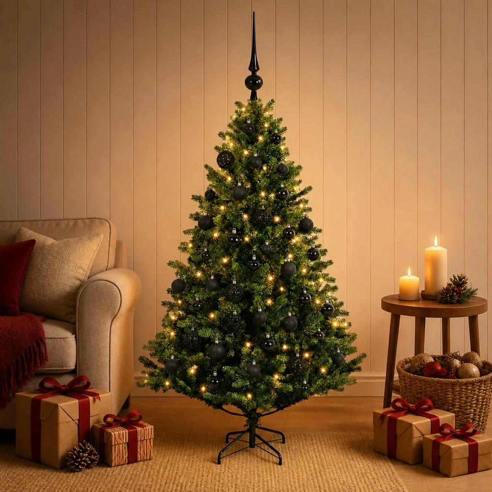 Dirbtinė Kalėdų eglutė su burbulais 120 cm 150 LED Šilta balta