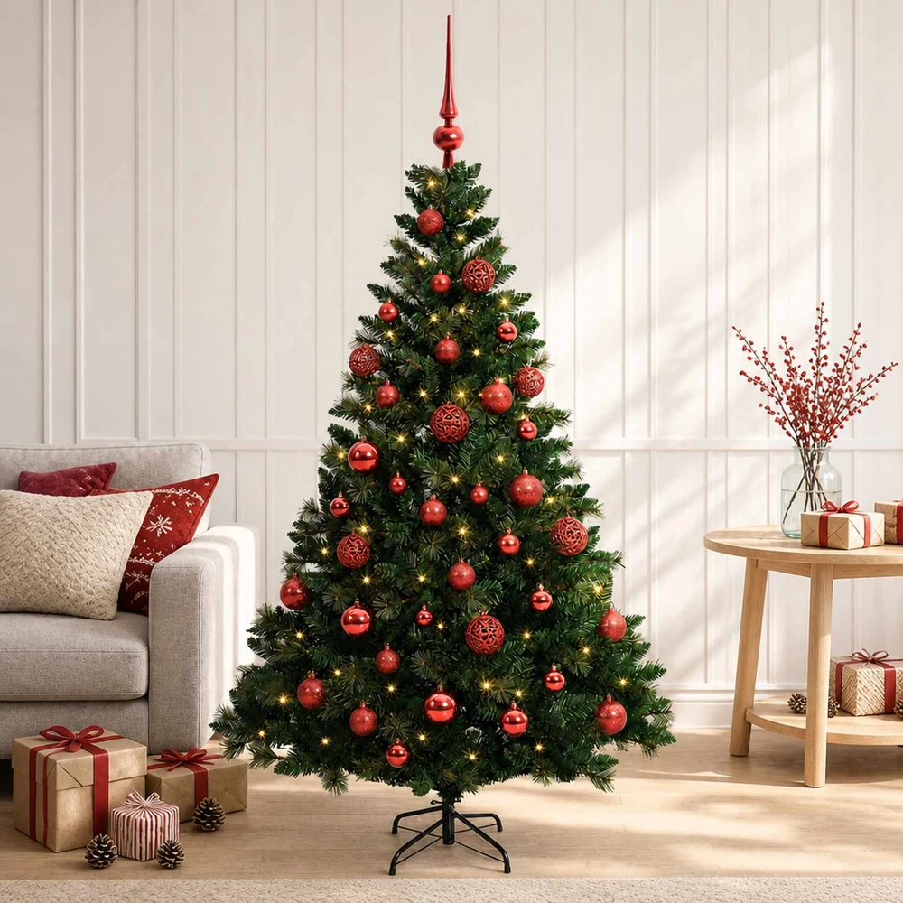 Dirbtinė Kalėdų eglutė su burbulais 120 cm 150 LED Šilta balta