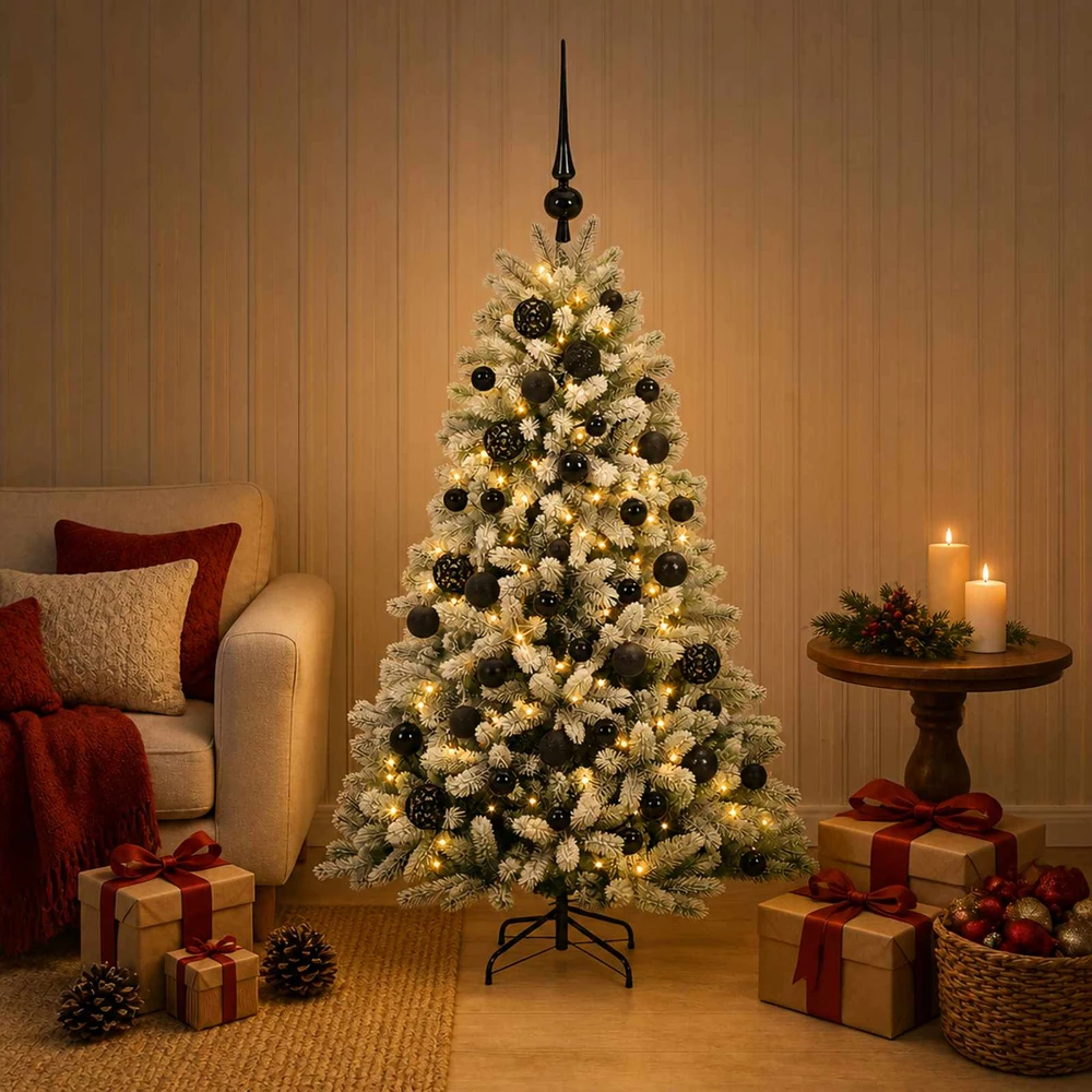 Dirbtinė Kalėdų eglutė su burbulais 120 cm 150 LED Šilta balta