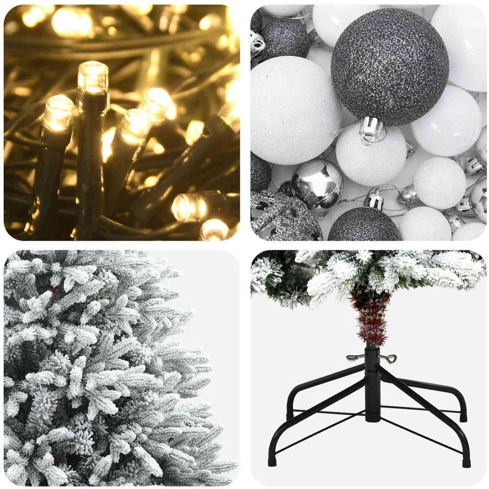 Dirbtinė Kalėdų eglutė su burbulais 120 cm 150 LED Šilta balta