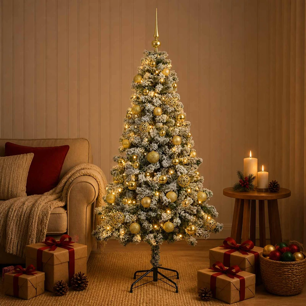 Dirbtinė Kalėdų eglutė su burbulais 120 cm 150 LED Šilta balta