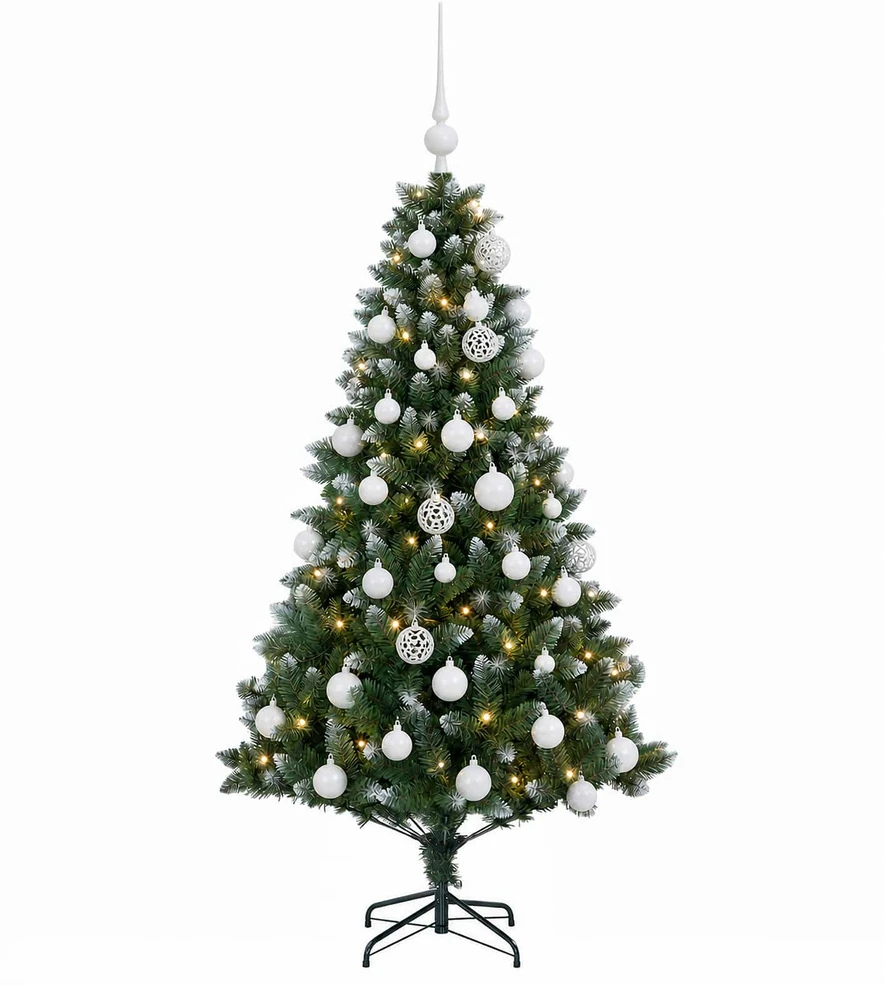 Dirbtinė Kalėdų eglutė su burbulais 120 cm 150 LED Šilta balta