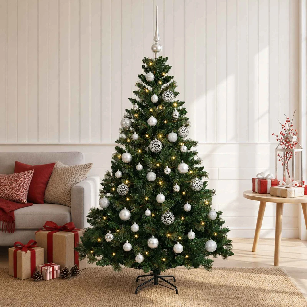 Dirbtinė Kalėdų eglutė su burbulais 120 cm 150 LED Šilta balta