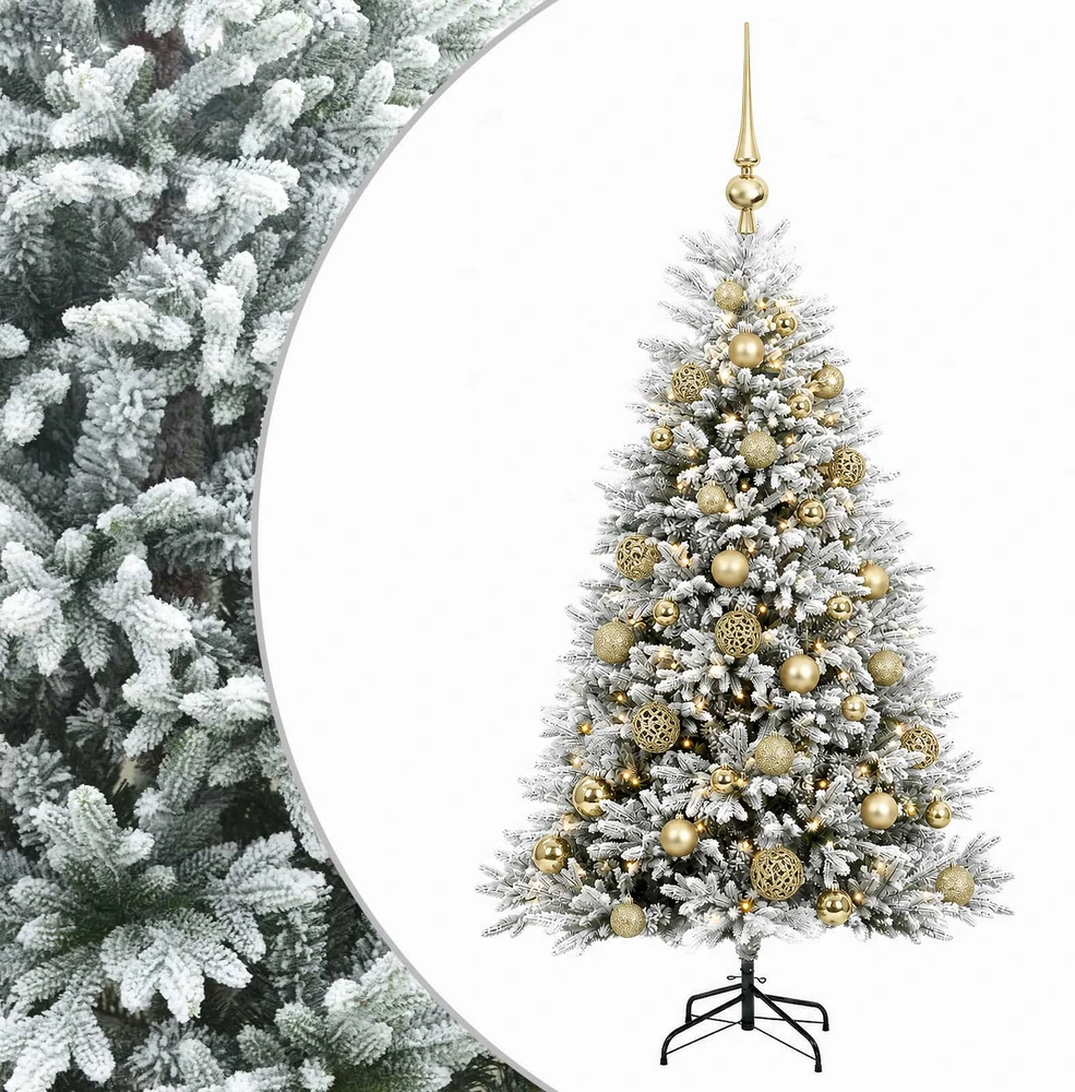 Dirbtinė Kalėdų eglutė su burbulais 120 cm 150 LED Šilta balta