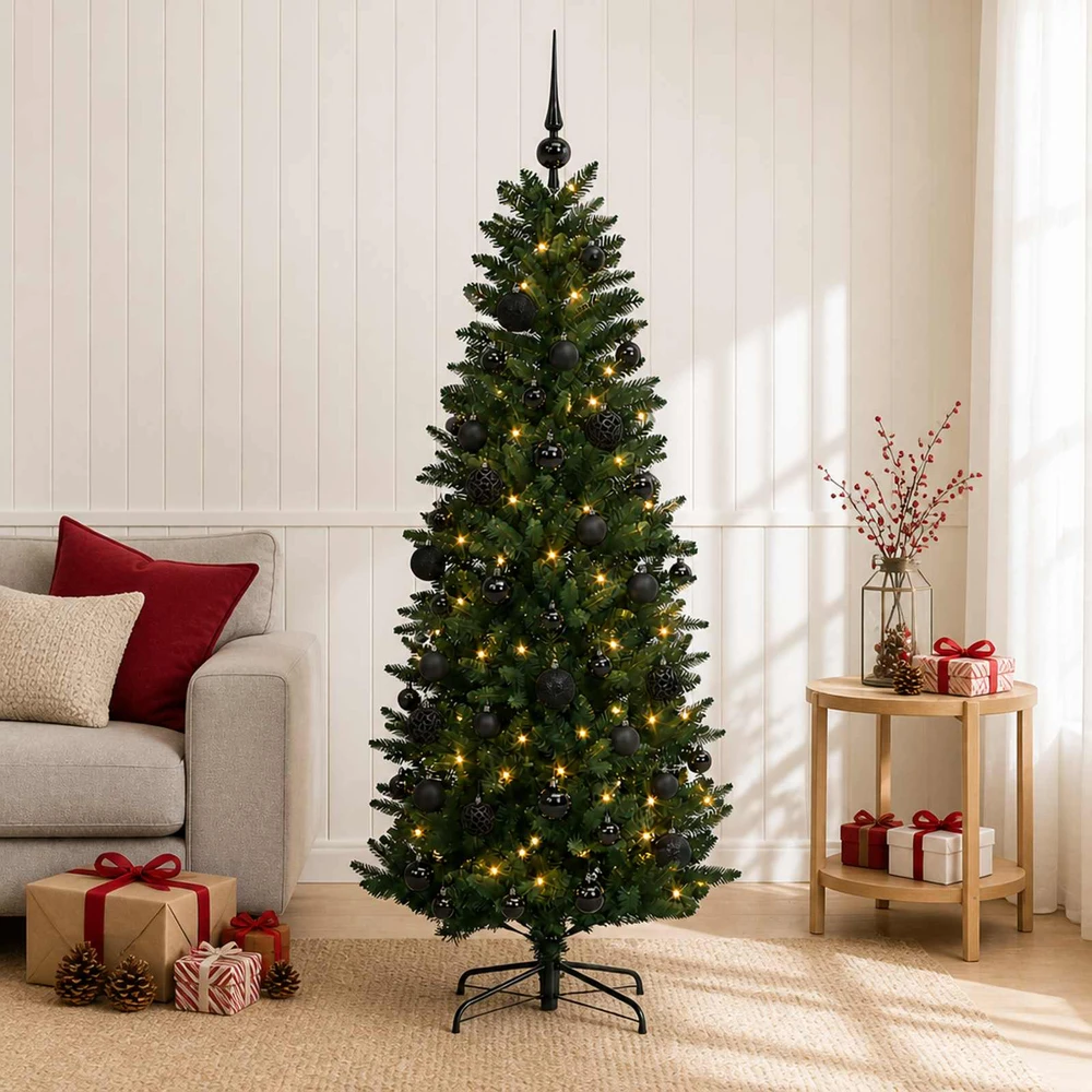 Dirbtinė Kalėdų eglutė su burbulais 120 cm 150 LED Šilta balta