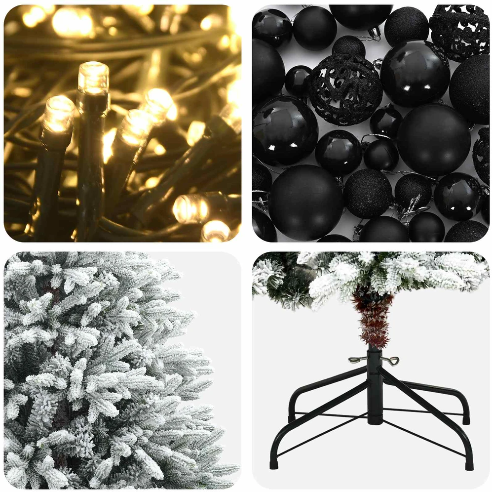 Dirbtinė Kalėdų eglutė su burbulais 120 cm 150 LED Šilta balta