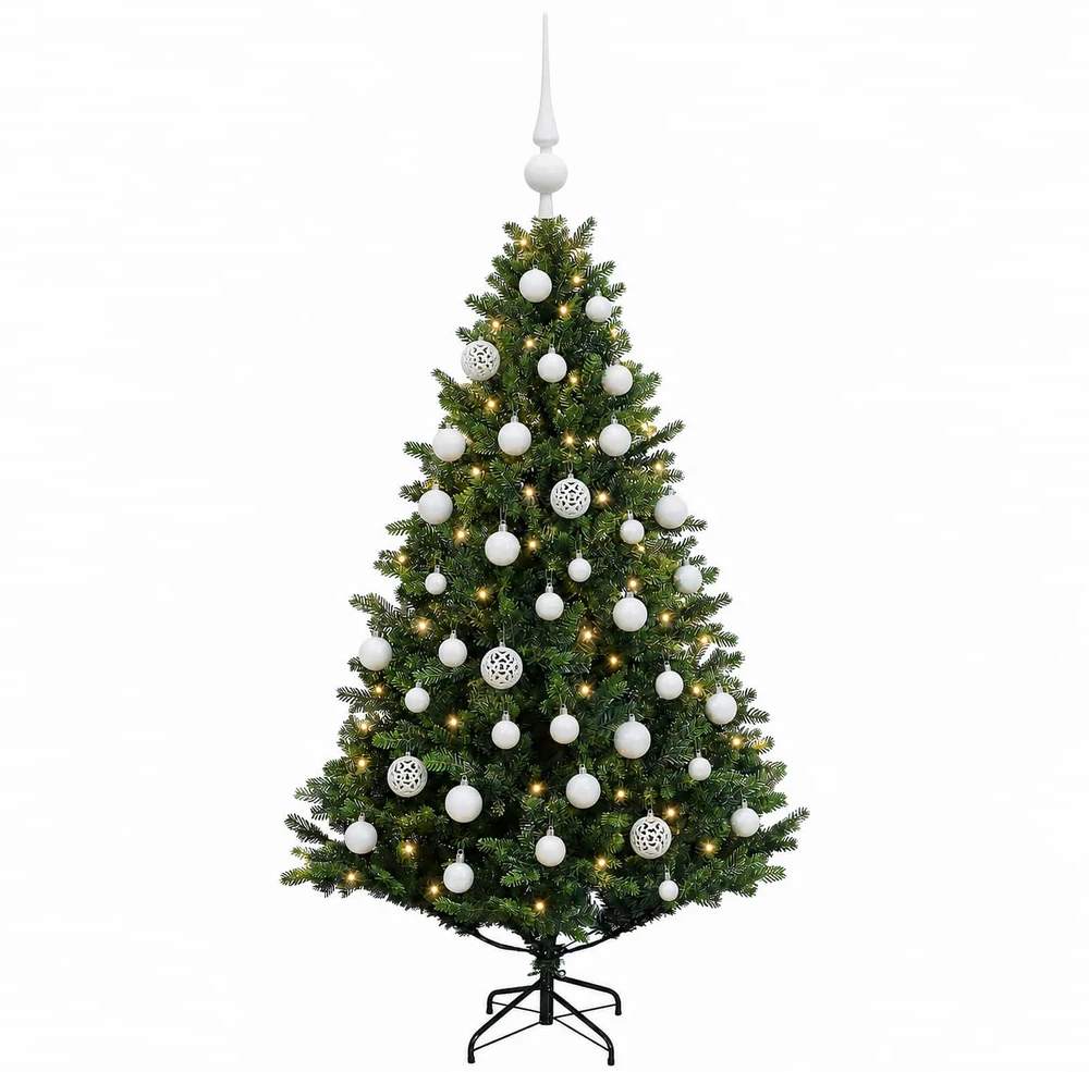 Dirbtinė Kalėdų eglutė su burbulais 120 cm 150 LED Šilta balta