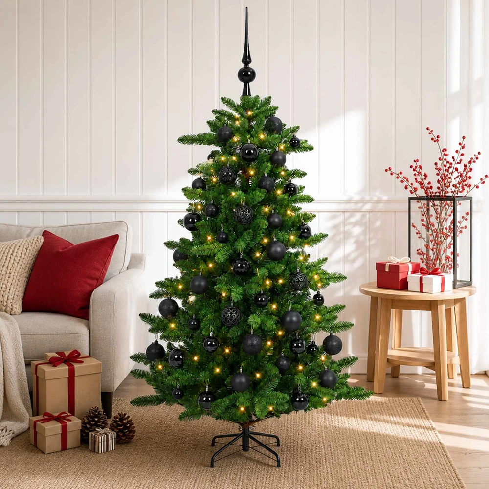 Dirbtinė Kalėdų eglutė su burbulais 120 cm 150 LED Šilta balta
