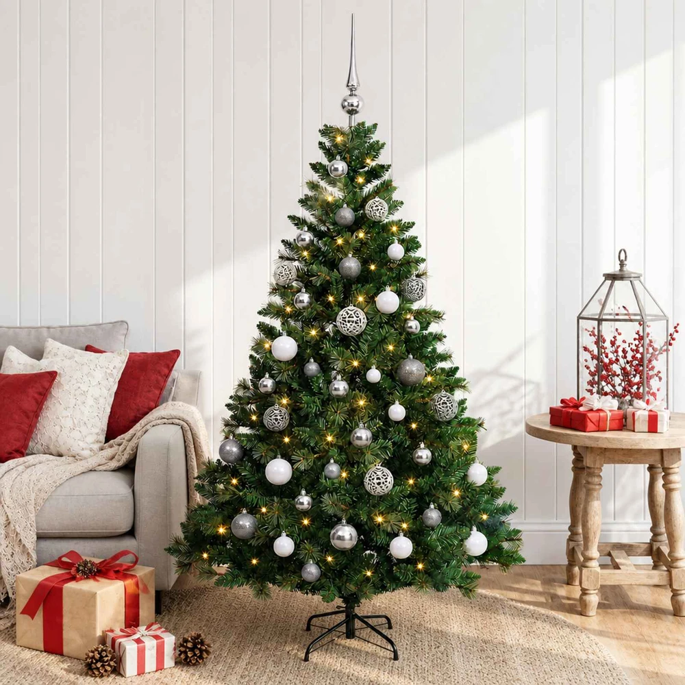 Dirbtinė Kalėdų eglutė su burbulais 120 cm 150 LED Šilta balta