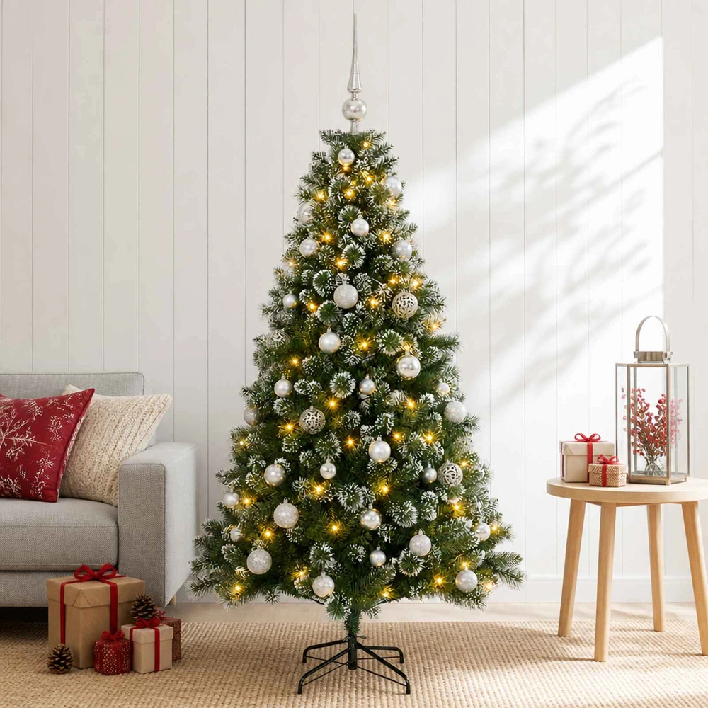 Dirbtinė Kalėdų eglutė su burbulais 120 cm 150 LED Šilta balta