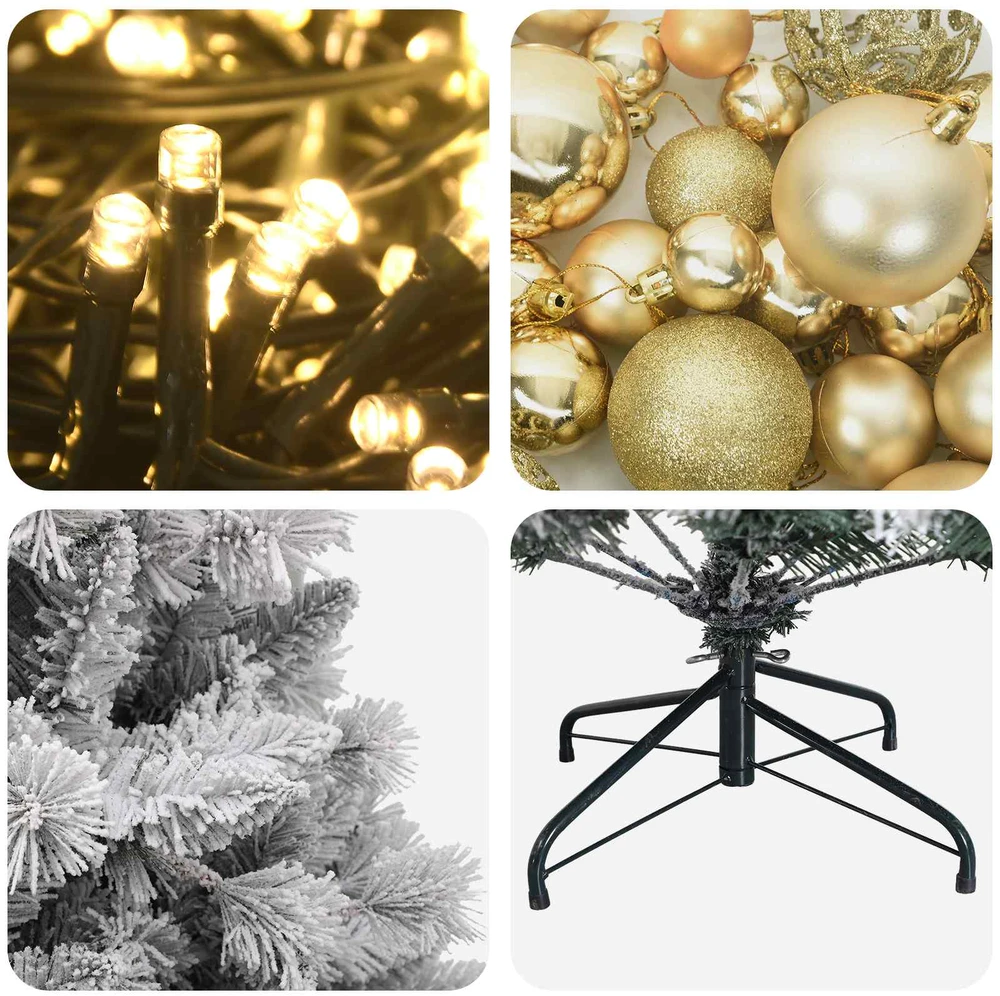 Dirbtinė Kalėdų eglutė su burbulais 120 cm 150 LED Šilta balta
