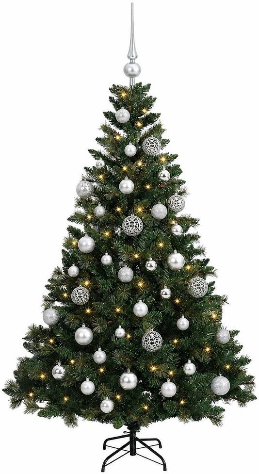 Dirbtinė Kalėdų eglutė su burbulais 120 cm 150 LED Šilta balta