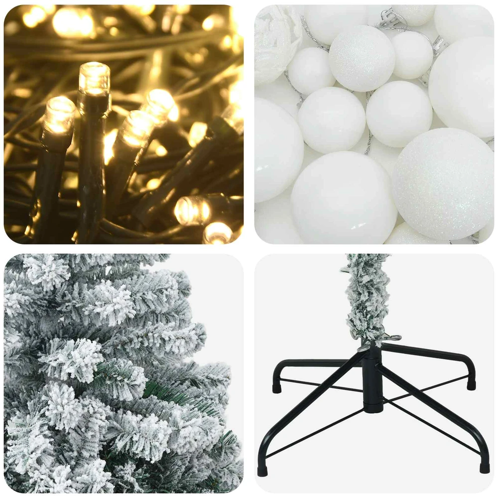 Dirbtinė Kalėdų eglutė su burbulais 120 cm 150 LED Šilta balta