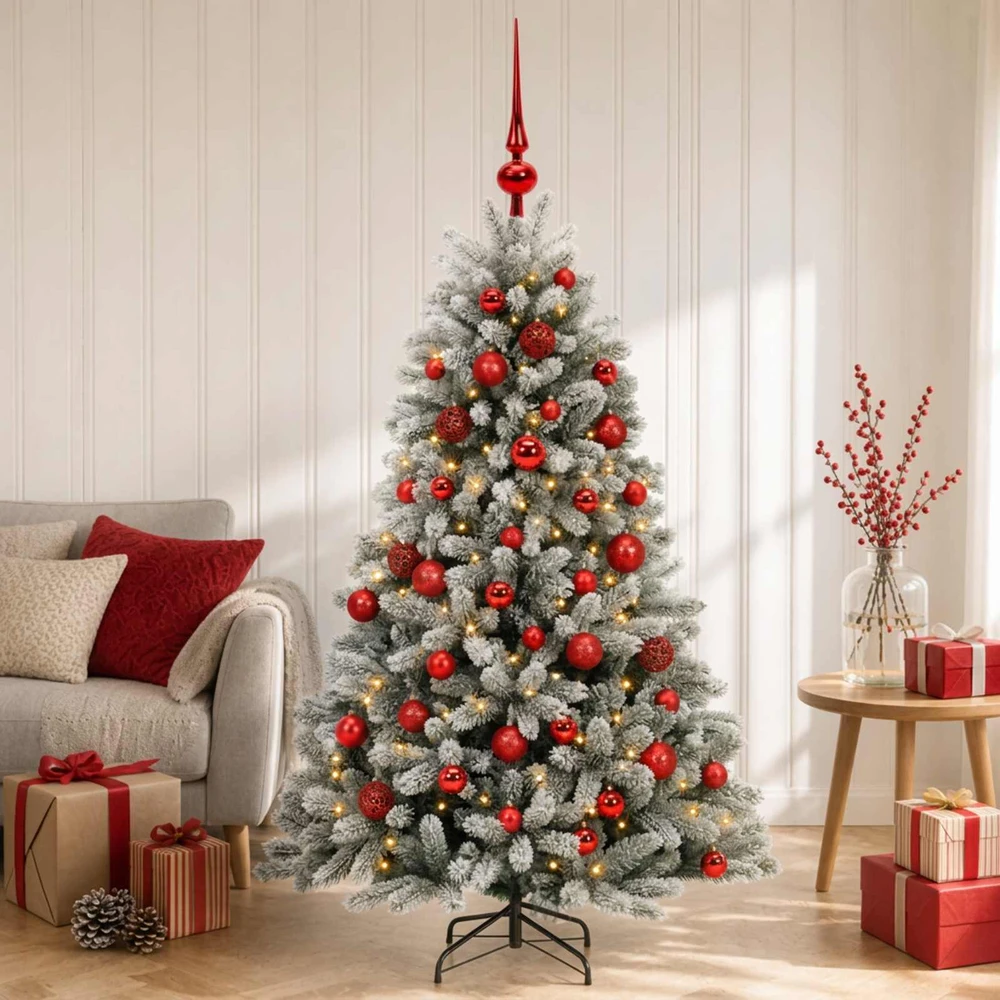 Dirbtinė Kalėdų eglutė su burbulais 120 cm 150 LED Šilta balta