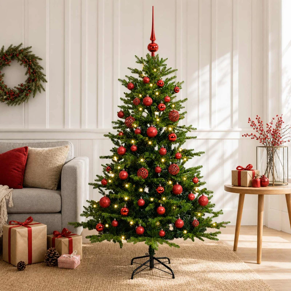 Dirbtinė Kalėdų eglutė su burbulais 120 cm 150 LED Šilta balta