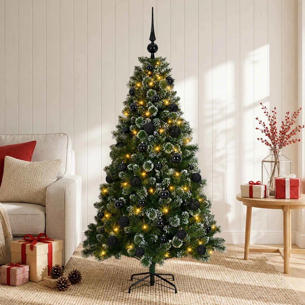 Dirbtinė Kalėdų eglutė su burbulais 120 cm 150 LED Šilta balta